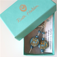 Cats - Aqua Czech glass hook earrings