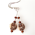 Cats - Biscuit coloured, hook earrings