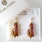 Cats - Purple cat shaped post earrings
