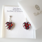 Red heart spotted post earrings