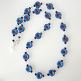 Rich blue Czech glass necklace