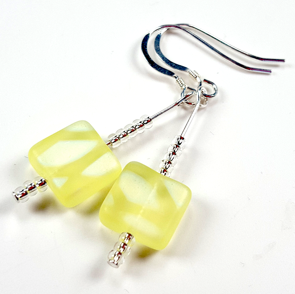 Lemon 'sorbet' hook earrings