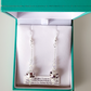 Silver foiled 10mm Murano hook earrings