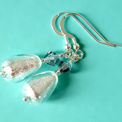 Glass 2025 teardrop earrings