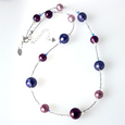 Purple/pink mix Murano necklace