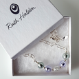 Grey/lavender/white, Murano chain necklace