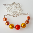 Red/gold Murano chain necklace