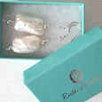 Chunky freshwater pearl hook earrings