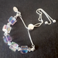 Pink/clear crystal slider bracelet (small)