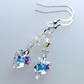 Crystal AB wild heart hook earrings