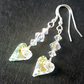Crystal AB wild heart hook earrings