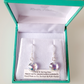 Crystal AB domed disc hook earrings