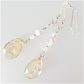 Luminous green lattice crystal hook earrings