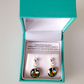 Vitrail Medium crystal domed disc post earrings