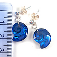 Bermuda blue sea snail post earrings