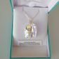 Crystal AB oval pendant
