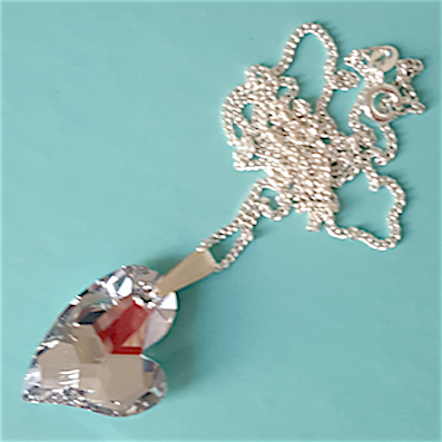 Crystal Cal 27mm heart pendant