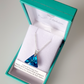 Bermuda blue pyramid crystal pendant